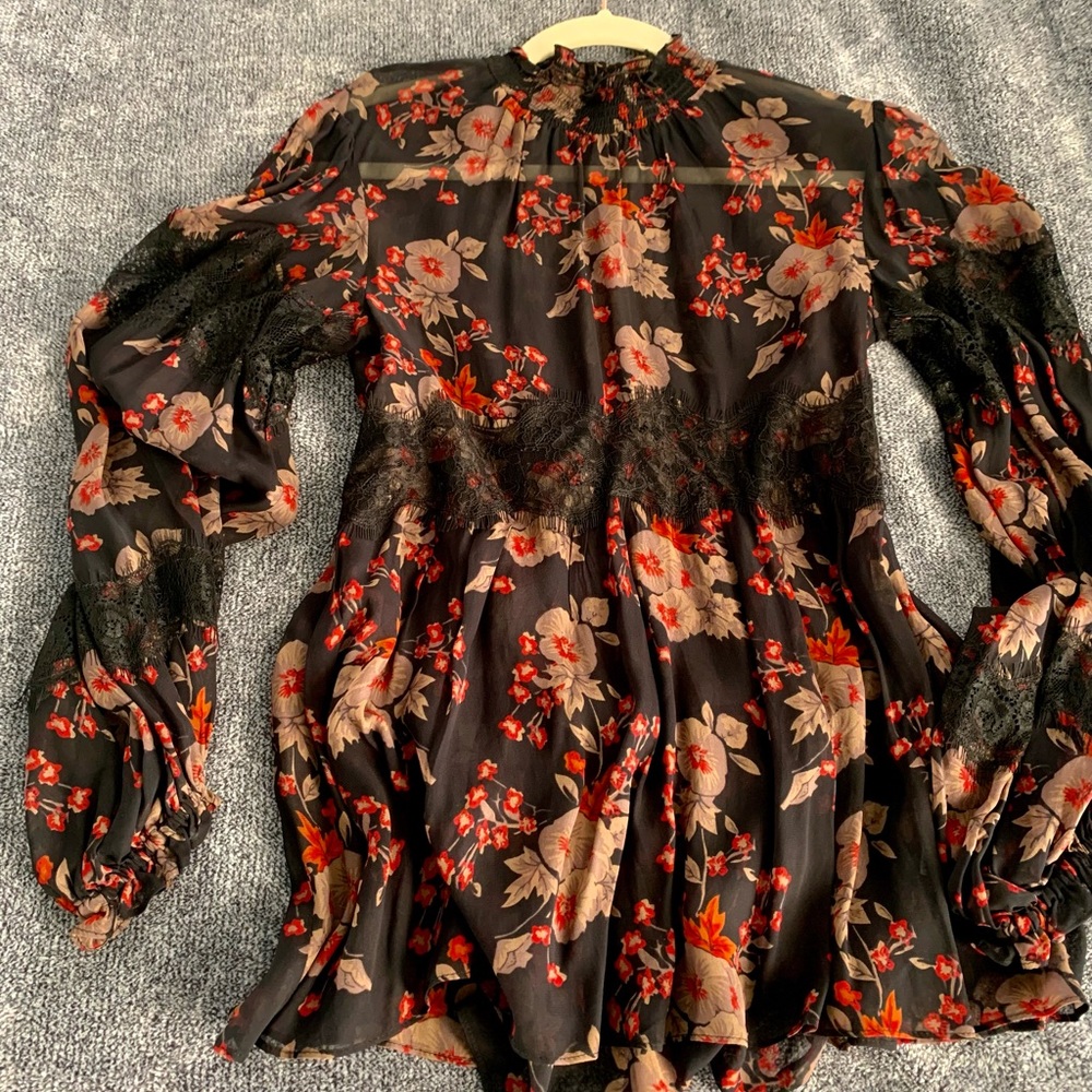 Zara Woman beautiful floral long sleeve shirt - size M